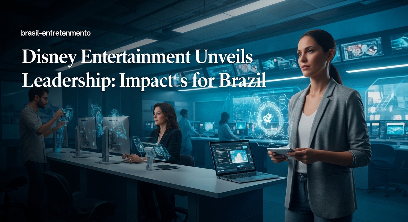 Editorial analysis image showing Disney leadership strategy and Brazil market context.
