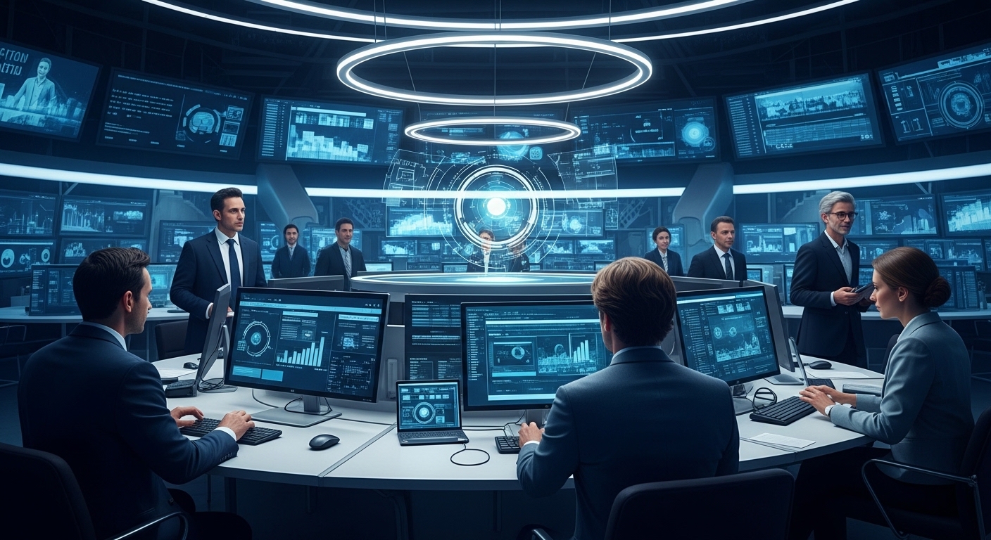 Editorial illustration showing MSGE venues and leadership symbols with Brazilian audience cues.