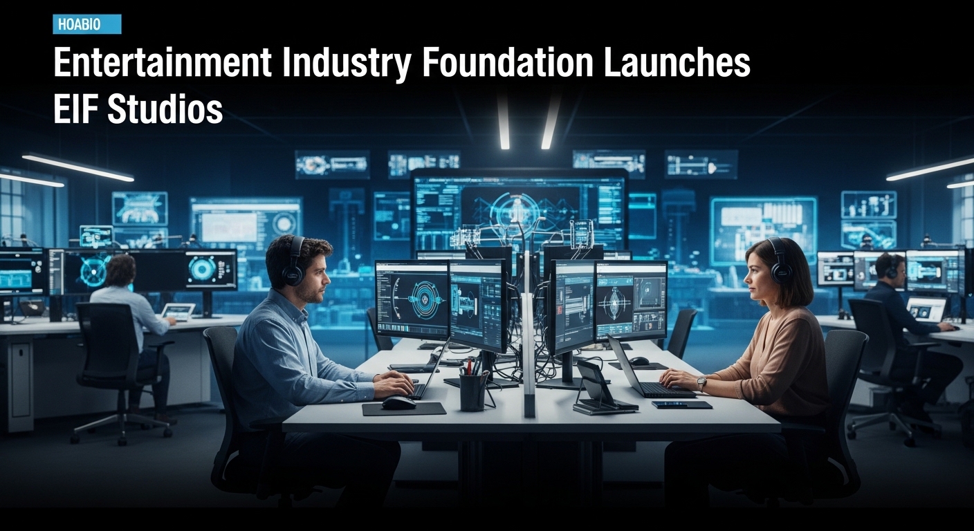 EIF Studios team planning social-impact content in a contemporary studio