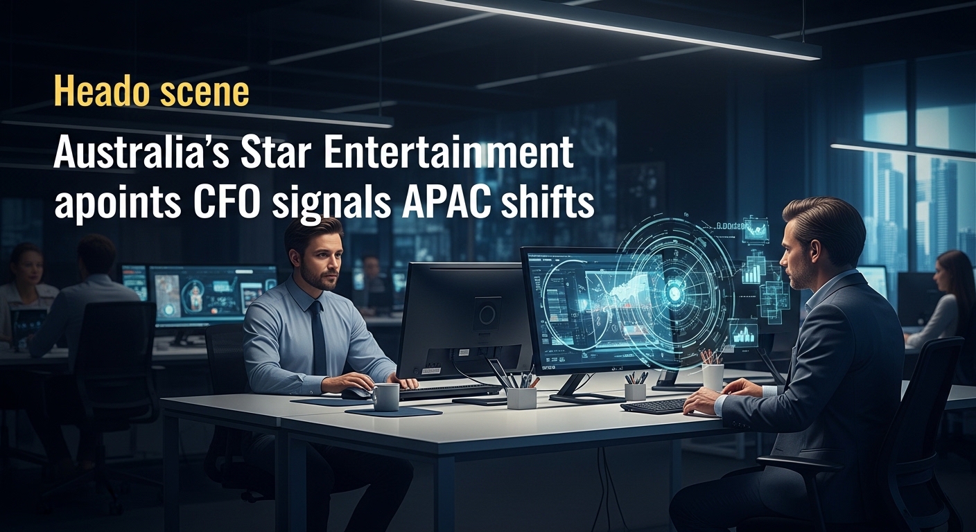 Business leaders discuss leadership changes at a casino operator in a corporate setting