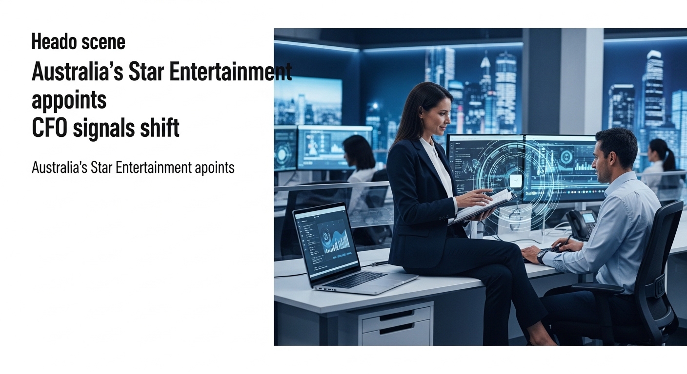 CFO concept with casino imagery and a world map highlighting Australia and Brazil