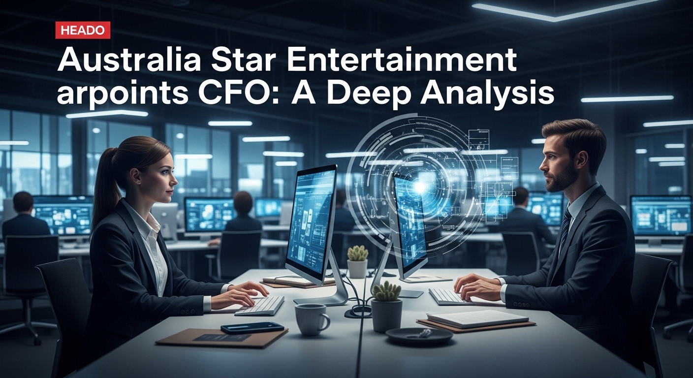 Editorial boardroom scene analyzing CFO appointment at Star Entertainment.