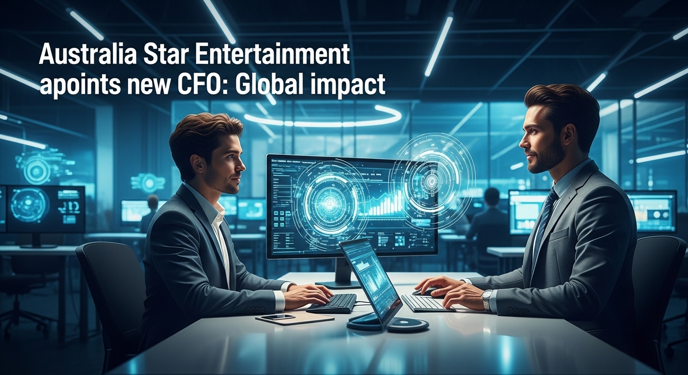 Boardroom scene with executives and symbols of Brazil and global reach.