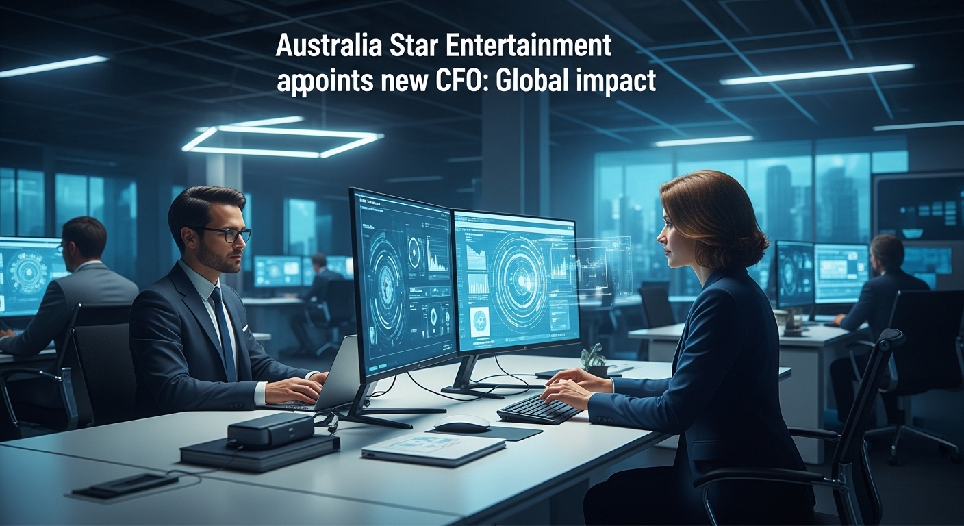 Boardroom scene with executives and symbols of Brazil and global reach.