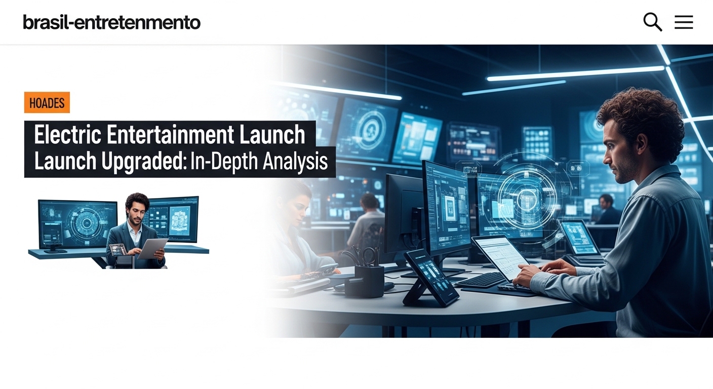 Editorial illustration of Electric Entertainment app upgrade focused on Brazil market.